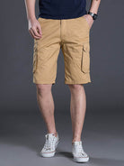 New Thin Workwear Shorts Solid Color Loose Multi-Pocket Straight Casual Pants - Stormyjay