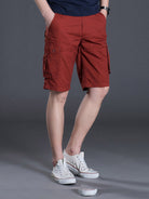 New Thin Workwear Shorts Solid Color Loose Multi-Pocket Straight Casual Pants - Stormyjay