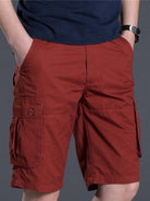 New Thin Workwear Shorts Solid Color Loose Multi-Pocket Straight Casual Pants - Stormyjay