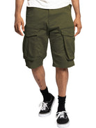 Men's Solid Color Multi-Pocket Casual Cargo Shorts - Stormyjay