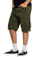 Men's Solid Color Multi-Pocket Casual Cargo Shorts - Stormyjay