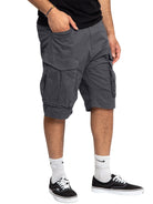 Men's Solid Color Multi-Pocket Casual Cargo Shorts - Stormyjay