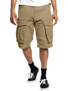 Men's Solid Color Multi-Pocket Casual Cargo Shorts - Stormyjay