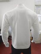 New men's solid color waffle all-match thin round neck long-sleeved sweater - Stormyjay