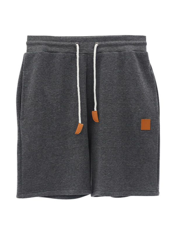 Men's new drawstring loose brushed skin-friendly casual sports shorts - Stormyjay