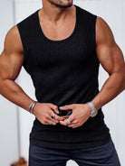 Men's casual slim vest men's sleeveless wide shoulder vest - Stormyjay