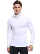 Men's new high-neck high-elastic tight sports long-sleeved T-shirt - Stormyjay