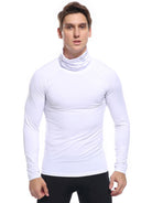 Men's new high-neck high-elastic tight sports long-sleeved T-shirt - Stormyjay