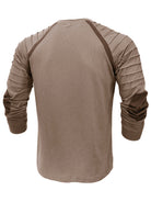 Men's new long-sleeved Henry collar sports base T-shirt - Stormyjay