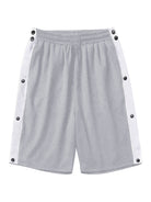 Men's classic trendy loose-fitting casual sports shorts with full side buttons - Stormyjay