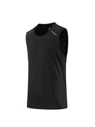 Men's loose round neck breathable and quick-drying running sports vest - Stormyjay