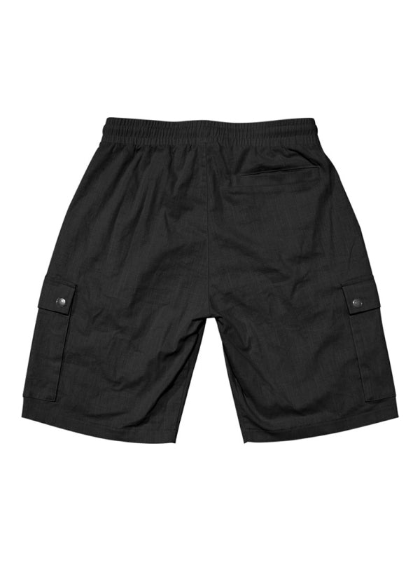 Casual Men's Slim Drawstring Shorts Thin Quarter Pants Cargo Shorts - Stormyjay