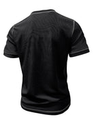 Men's American Vintage Henley Collar Short Sleeve T-Shirt - Stormyjay