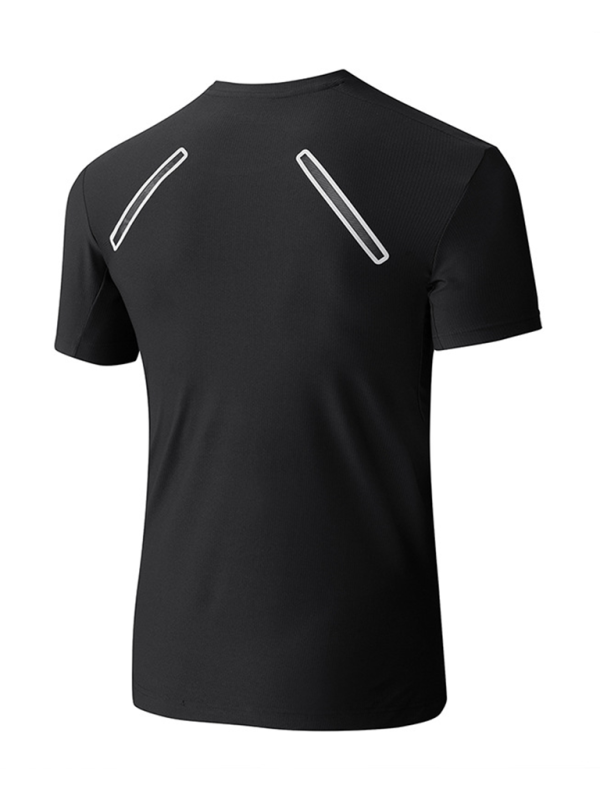 Men's sports outdoor fitness breathable stretch short-sleeved T-shirt - Stormyjay