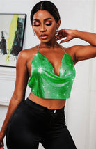 Women's sexy metallic sequin halter topWomen's sexy sequin halter top - Stormyjay