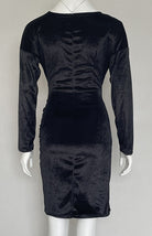 Sexy Velvet V-Neck Slim-Fit Split Cocktail Party Long-Sleeved Dress - Stormyjay