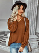 Women's fashion jacquard sweater top - Stormyjay