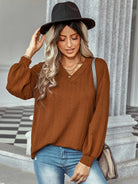 Women's fashion jacquard sweater top - Stormyjay