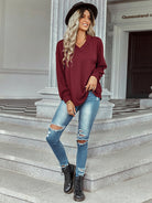 Women's fashion jacquard sweater top - Stormyjay