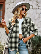 Women's fashion versatile Plaid Shirt Top - Stormyjay