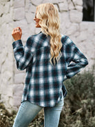 Women's fashion versatile Plaid Shirt Top - Stormyjay