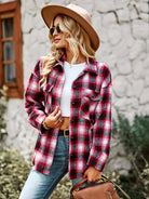 Women's fashion versatile Plaid Shirt Top - Stormyjay