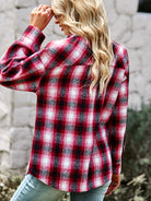 Women's fashion versatile Plaid Shirt Top - Stormyjay