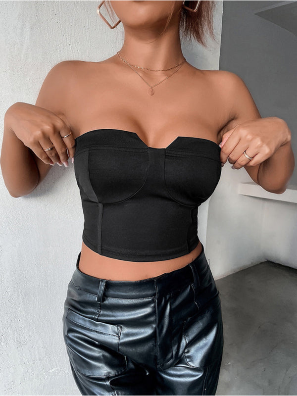 Women's sexy backless shoulder strap tube top top - Stormyjay