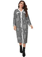 Plus-size slim-fit hip-packed long high-quality plaid midi dress - Stormyjay