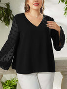 Plus size women's Woven chiffon shirt - Stormyjay