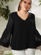 Plus size women's Woven chiffon shirt - Stormyjay