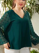 Plus size women's Woven chiffon shirt - Stormyjay