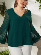 Plus size women's Woven chiffon shirt - Stormyjay