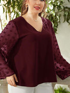 Plus size women's Woven chiffon shirt - Stormyjay