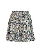 Ladies High Waist Ruffled Floral Printed A-Line Skirt - Stormyjay