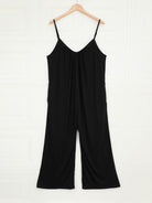 Women's casual suspenders jumpsuit loose simple wide-leg jumpsuit - Stormyjay