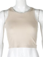 Women's Solid Color Basic Base Layer Stretch Tank Top - Stormyjay