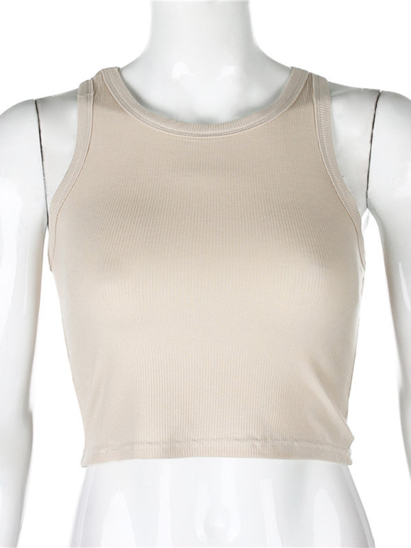 Women's Solid Color Basic Base Layer Stretch Tank Top - Stormyjay