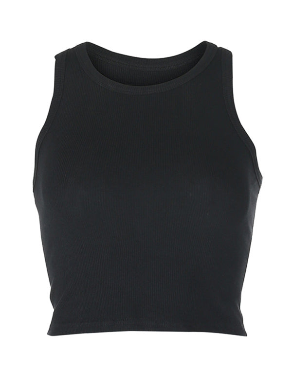 Women's Solid Color Basic Base Layer Stretch Tank Top - Stormyjay