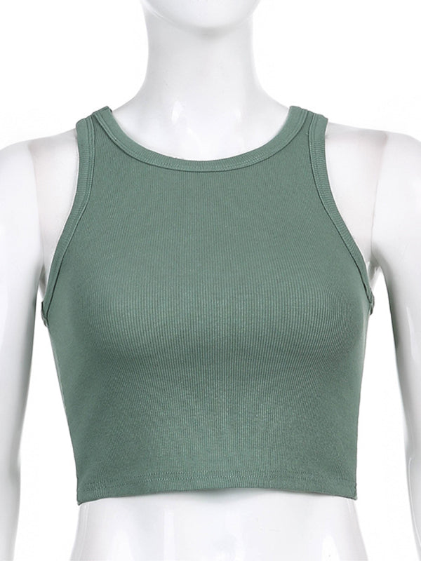 Women's Solid Color Basic Base Layer Stretch Tank Top - Stormyjay