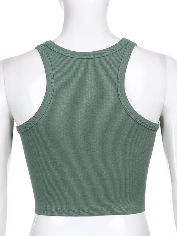 Women's Solid Color Basic Base Layer Stretch Tank Top - Stormyjay