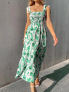 Sexy Slim Dress Sleeveless Sling Print Temperament Women's Long Dress - Stormyjay