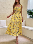 Sexy Slim Dress Sleeveless Sling Print Temperament Women's Long Dress - Stormyjay