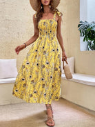 Sexy Slim Dress Sleeveless Sling Print Temperament Women's Long Dress - Stormyjay