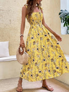 Sexy Slim Dress Sleeveless Sling Print Temperament Women's Long Dress - Stormyjay