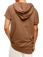 Men's knitted all-match casual hooded short-sleeved T-shirt - Stormyjay