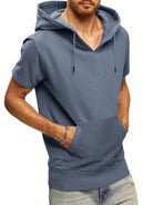 Men's knitted all-match casual hooded short-sleeved T-shirt - Stormyjay