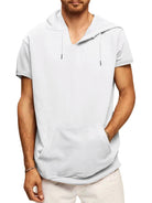 Men's knitted all-match casual hooded short-sleeved T-shirt - Stormyjay