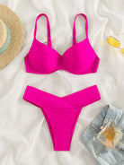 Bikini Solid Color Swimsuit Sexy Split Foreign Trade Swimsuit - Stormyjay