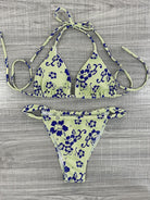 New printed sexy strappy split swimsuit female bikini - Stormyjay